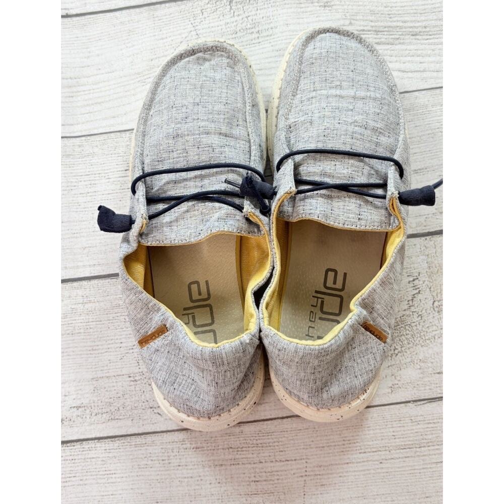 Hey Dude Women’s Wendy Chambray White Blue Slip On Shoes Size 11 - Picture 4 of 7